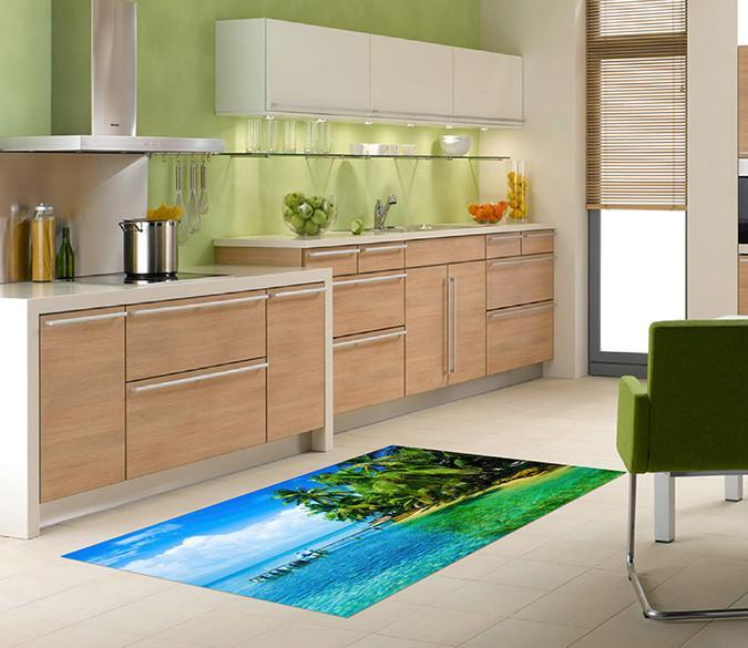 3D Beautiful Sea Scenery Kitchen Mat Floor Mural Wallpaper AJ Wallpaper 