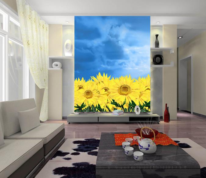 Bright Sunflowers 3 Wallpaper AJ Wallpaper 