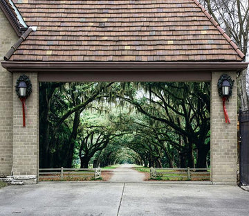 3D Roadside Lush Trees 152 Garage Door Mural Wallpaper AJ Wallpaper 