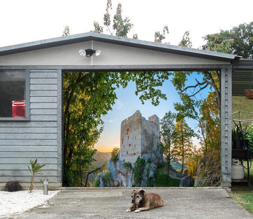 3D Mountain Top House 254 Garage Door Mural Wallpaper AJ Wallpaper 