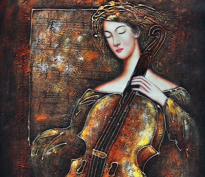 Play Cello Woman Wallpaper AJ Wallpaper 