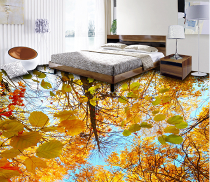 3D Orange Trees Floor Mural Wallpaper AJ Wallpaper 2 
