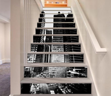 3D City Buildings Street Scenery 40 Stair Risers Wallpaper AJ Wallpaper 