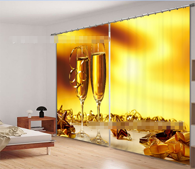 3D Celebrate Champagne 2199 Curtains Drapes Wallpaper AJ Wallpaper 