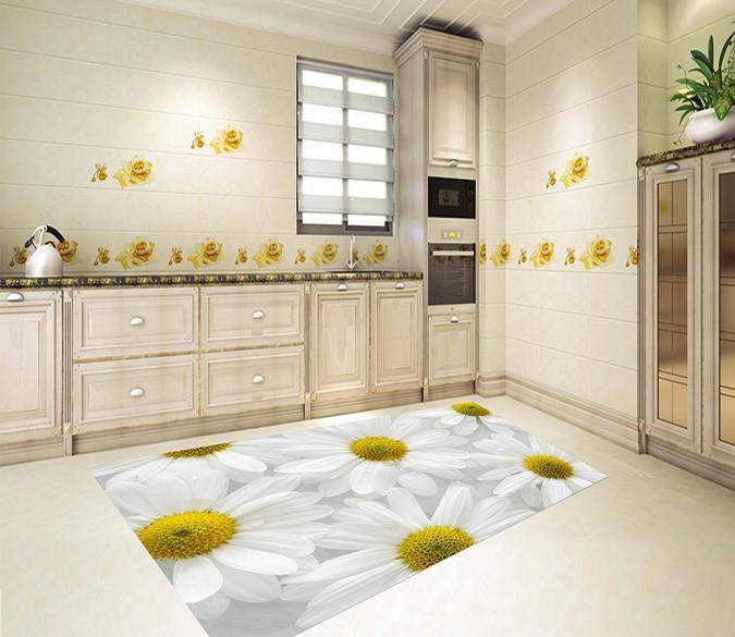 3D Chrysanthemums 526 Kitchen Mat Floor Mural Wallpaper AJ Wallpaper 
