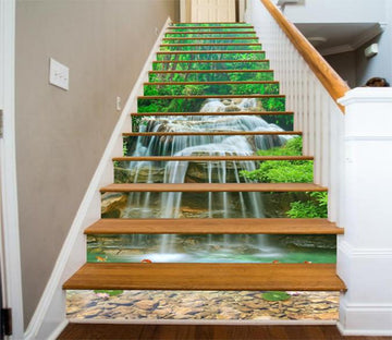 3D Forest Stream 663 Stair Risers Wallpaper AJ Wallpaper 