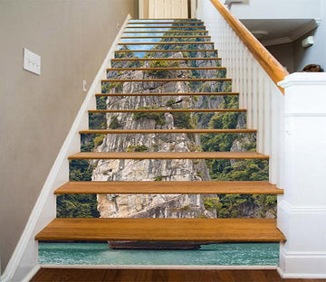 3D Sea Rock Mountain 794 Stair Risers Wallpaper AJ Wallpaper 