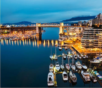 Vancouver Night View Wallpaper AJ Wallpapers 