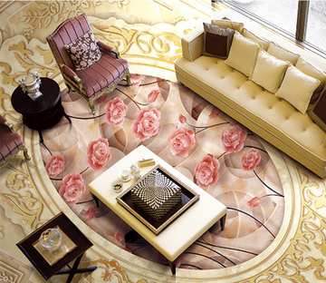 3D Elegant Pattern Floor Mural Wallpaper AJ Wallpaper 2 