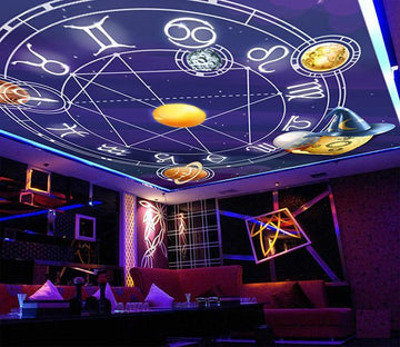 Planets And Twelve Constellations Wallpaper AJ Wallpaper 