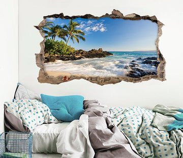 3D Sunny Sea Scenery 312 Broken Wall Murals Wallpaper AJ Wallpaper 