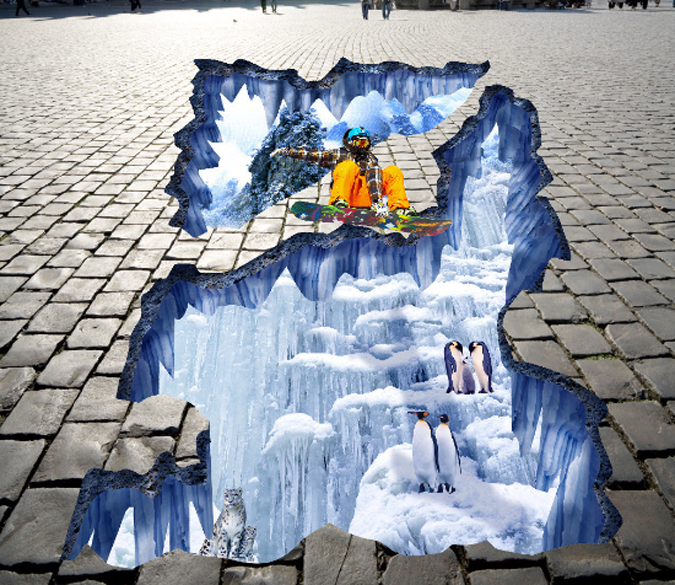 3D Skiing Floor Mural Wallpaper AJ Wallpaper 2 