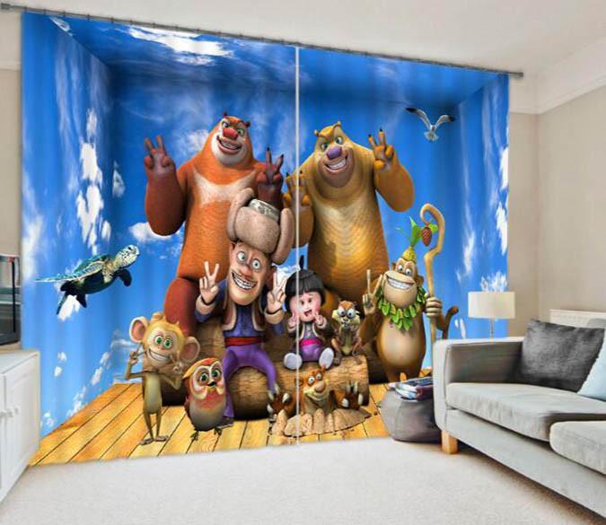 3D Interesting Animals 880 Curtains Drapes Wallpaper AJ Wallpaper 