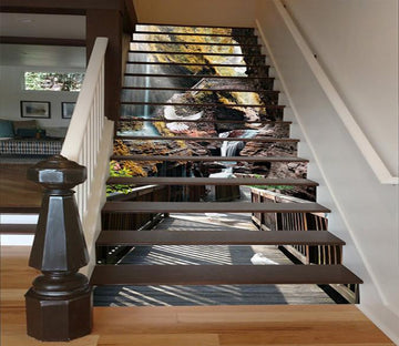 3D River Wood Aisle 1333 Stair Risers Wallpaper AJ Wallpaper 
