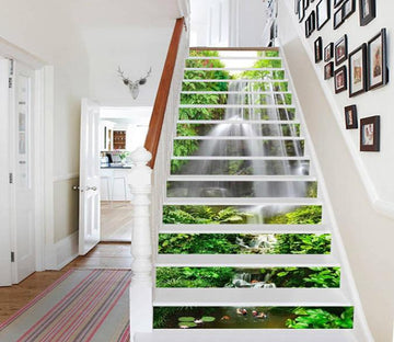 3D Pretty Waterfall Scenery 673 Stair Risers Wallpaper AJ Wallpaper 