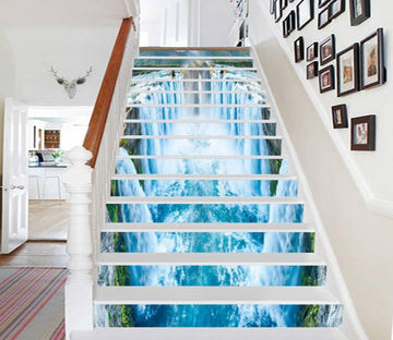 3D Wide Waterfalls 511 Stair Risers Wallpaper AJ Wallpaper 