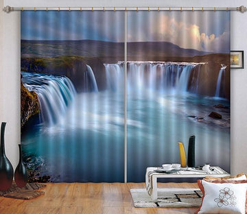 3D Waterfalls Scenery 321 Curtains Drapes Wallpaper AJ Wallpaper 