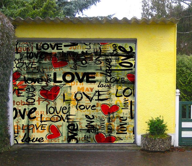3D Graffiti Love 328 Garage Door Mural Wallpaper AJ Wallpaper 