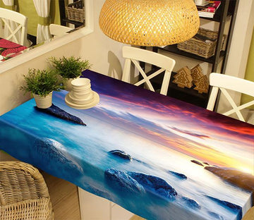 3D Stones Sea Sunset 477 Tablecloths Wallpaper AJ Wallpaper 