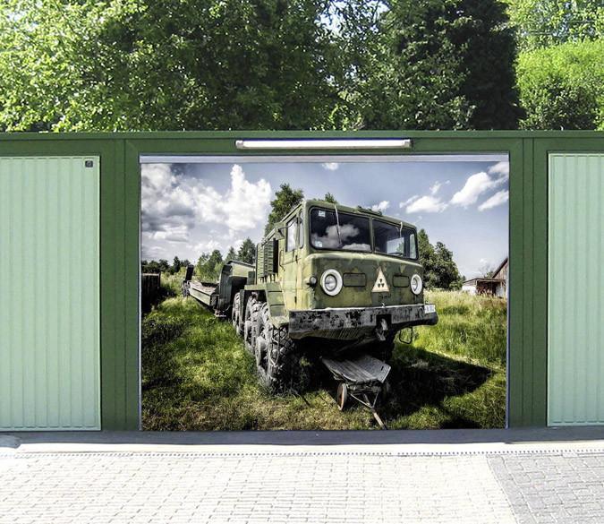 3D Grassland Trailer 326 Garage Door Mural Wallpaper AJ Wallpaper 