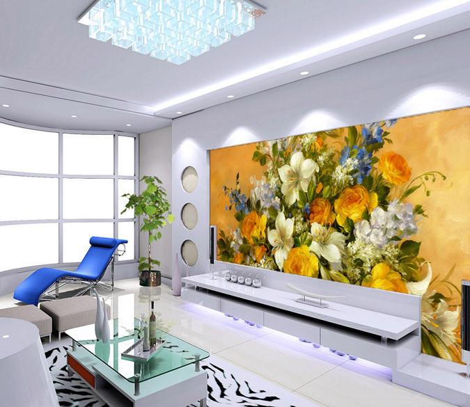 Elegant Flowers Painting Wallpaper AJ Wallpaper 2 