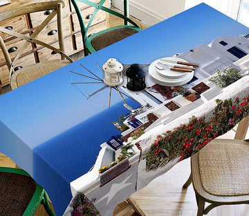 3D Santorini Island 303 Tablecloths Wallpaper AJ Wallpaper 