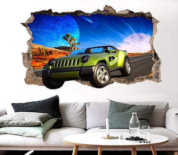 3D Highway Sports Car 168 Broken Wall Murals Wallpaper AJ Wallpaper 