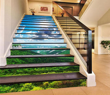 3D Mountains Scenery 1586 Stair Risers Wallpaper AJ Wallpaper 