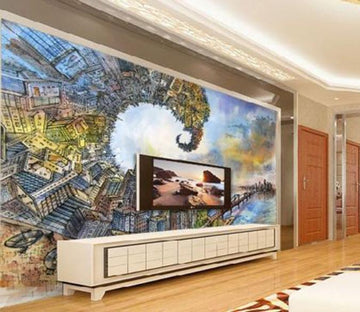 Cities Waves Abstract Wallpaper AJ Wallpaper 