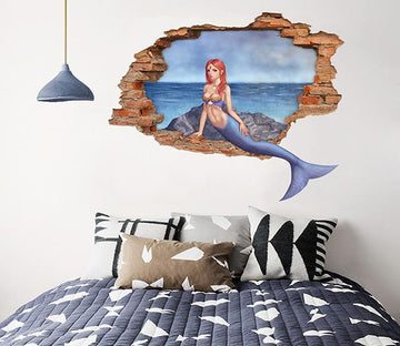 3D Pretty Elegant Mermaid 62 Broken Wall Murals Wallpaper AJ Wallpaper 