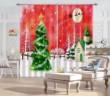 3D Christmas Tree 506 Curtains Drapes Wallpaper AJ Wallpaper 