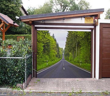 3D Roadside Green Forest 174 Garage Door Mural Wallpaper AJ Wallpaper 