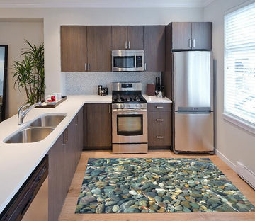 3D Clear Water Stones 158 Kitchen Mat Floor Mural Wallpaper AJ Wallpaper 