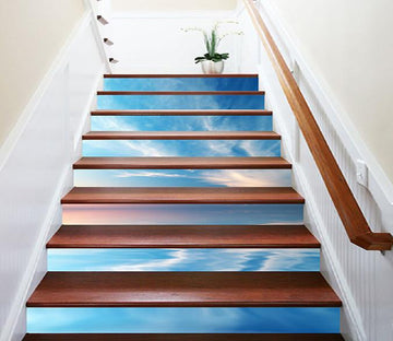 3D Blue Sky And Sea 1204 Stair Risers Wallpaper AJ Wallpaper 