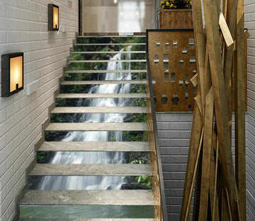 3D River Waterfall 303 Stair Risers Wallpaper AJ Wallpaper 