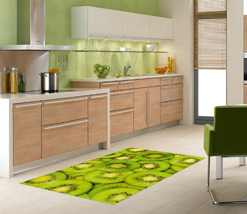 3D Kiwi Slices 019 Kitchen Mat Floor Mural Wallpaper AJ Wallpaper 