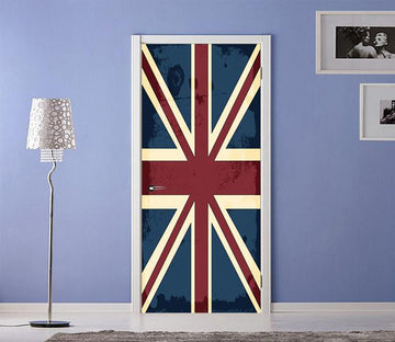 3D British Flag 50 Door Mural Wallpaper AJ Wallpaper 