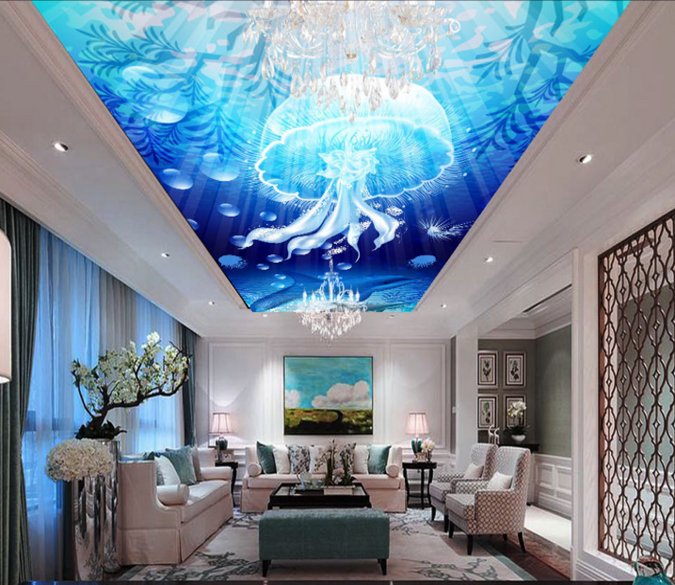 Blue Sea Jellyfish 116 Wallpaper AJ Wallpaper 