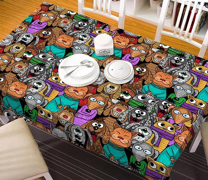 3D Cute Cartoon Animals 176 Tablecloths Wallpaper AJ Wallpaper 