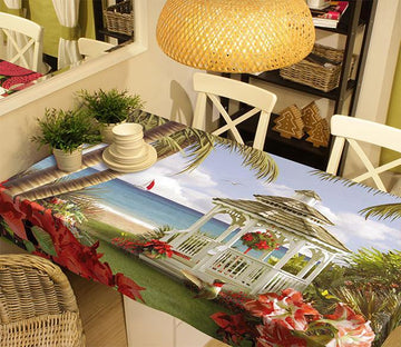 3D Seaside Pavilion 18 Tablecloths Wallpaper AJ Wallpaper 
