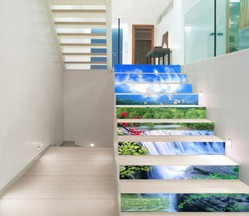 3D Waterfall Scenery 415 Stair Risers Wallpaper AJ Wallpaper 