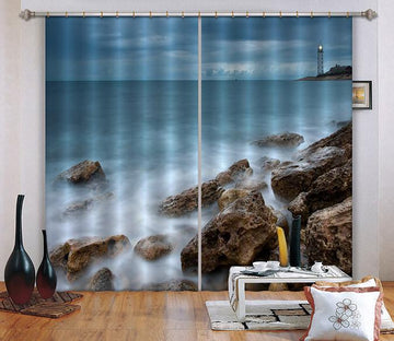 3D Seaside Stones 679 Curtains Drapes Wallpaper AJ Wallpaper 
