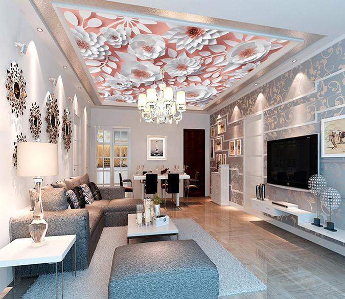 White Flowers And Leaves Wallpaper AJ Wallpaper 