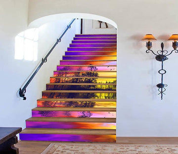 3D Lake Colorful Sky 1602 Stair Risers Wallpaper AJ Wallpaper 