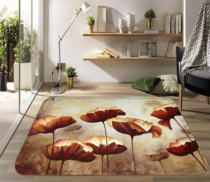 3D Metal Flowers 94 Non Slip Rug Mat Mat AJ Creativity Home 