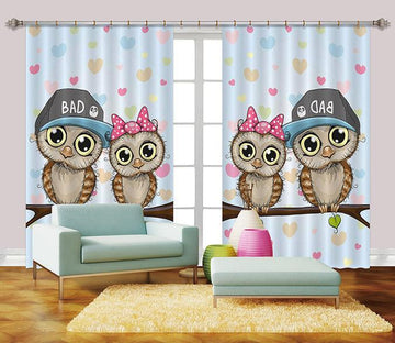 3D Cartoon Birds 2441 Curtains Drapes Wallpaper AJ Wallpaper 