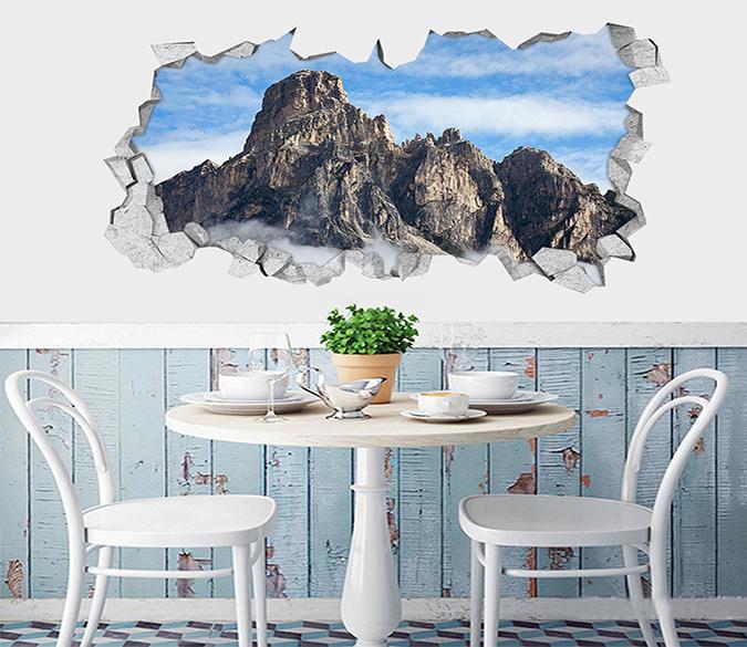 3D Bare Stone Mountains 337 Broken Wall Murals Wallpaper AJ Wallpaper 
