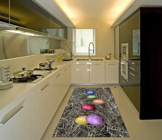 3D Weeds Color Eggs 579 Kitchen Mat Floor Mural Wallpaper AJ Wallpaper 