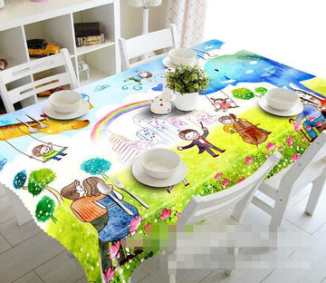 3D Happy Childhood 1487 Tablecloths Wallpaper AJ Wallpaper 