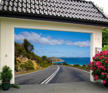 3D Road Sea Scenery 169 Garage Door Mural Wallpaper AJ Wallpaper 